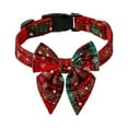 thumbnail image 2 of Christmas Dog Collar with Bow, Classic Red Plaid Dog Christmas Collars with Adjustable Buckle, Winter Holiday Decoration for Small Medium Dog, 2 of 6