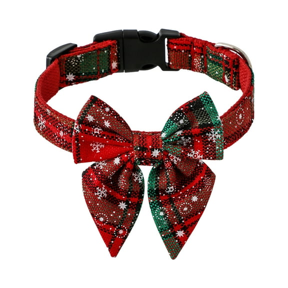 Christmas Pet Collar with Bow – Adjustable Holiday Ball Scarf for Small to Medium Dogs – Festive Winter Neckwear for Xmas Parties, Photos & Gifts