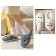 thumbnail image 5 of Cute Cat Cartoon Slippers for Women Men Four Seasons Indoor Cotton Fuzzy Slippers Soft Comfy Non Slip Slide House Slippers Home Shoes, 5 of 9