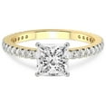 thumbnail image 3 of 3 Carat IGI Certified Princess Shape Lab Grown Diamond Engagement Ring | 14K Yellow Gold | Zoey Eternity Lab Diamond Ring | FG-VS1-VS2 Quality Friendly Diamonds, 3 of 5
