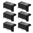 thumbnail image 1 of IFANLANDOR 6Pcs LED Fence Lights Solar Powered Black Shell with White Light Illuminating Paths for Gardens, 1 of 8
