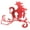 Red, variant on 28+ PCS Suzaku 3D Metal Model Kit, Mythical Bird DIY Assembly Puzzle,, No Glue Screw Build Mechanical Ornament Desk Collectible for Teens & Adults