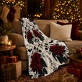 thumbnail image 3 of Gothic Dahlia Bat Motif, Cozy Friendship Quote Scene, Warm Flannel Blanket for Living Room and Reading Nook with Detailed Artwork, Art Lovers Friendship Gift, Artistic Home Decor, 3 of 9