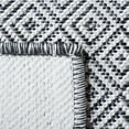 thumbnail image 5 of SAFAVIEH Hampton Ali Diamond Indoor/Outdoor Area Rug, Ivory/Black, 4' x 6', 5 of 9