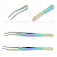 thumbnail image 3 of Unique Bargains 1 Pc Comb Eyelashes Tweezers for Bathroom Titanium Tone Stainless Steel, 3 of 6