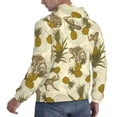 thumbnail image 6 of Naloa Monkeys and Pinealpples Men's Casual Hooded Collar Drawstring Hoodies Pullover Sweatshirts Casual Long Sleeve Shirts-Medium, 6 of 7