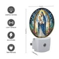 thumbnail image 2 of Round LED Night Lights Lamp with Dusk to Dawn Sensor, Mary Holding The Baby Jesus In Arms Night Light Plug Into Wall for Kids Room, Bedroom, Bathroom, Kitchen, Hallway, 2 of 4