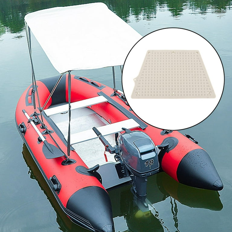 Transom Plate Outboard Mounting Plate Engine Bracket Pad for Inflatable  Boat Rubber Dinghy Fishing Boat Accessories L White