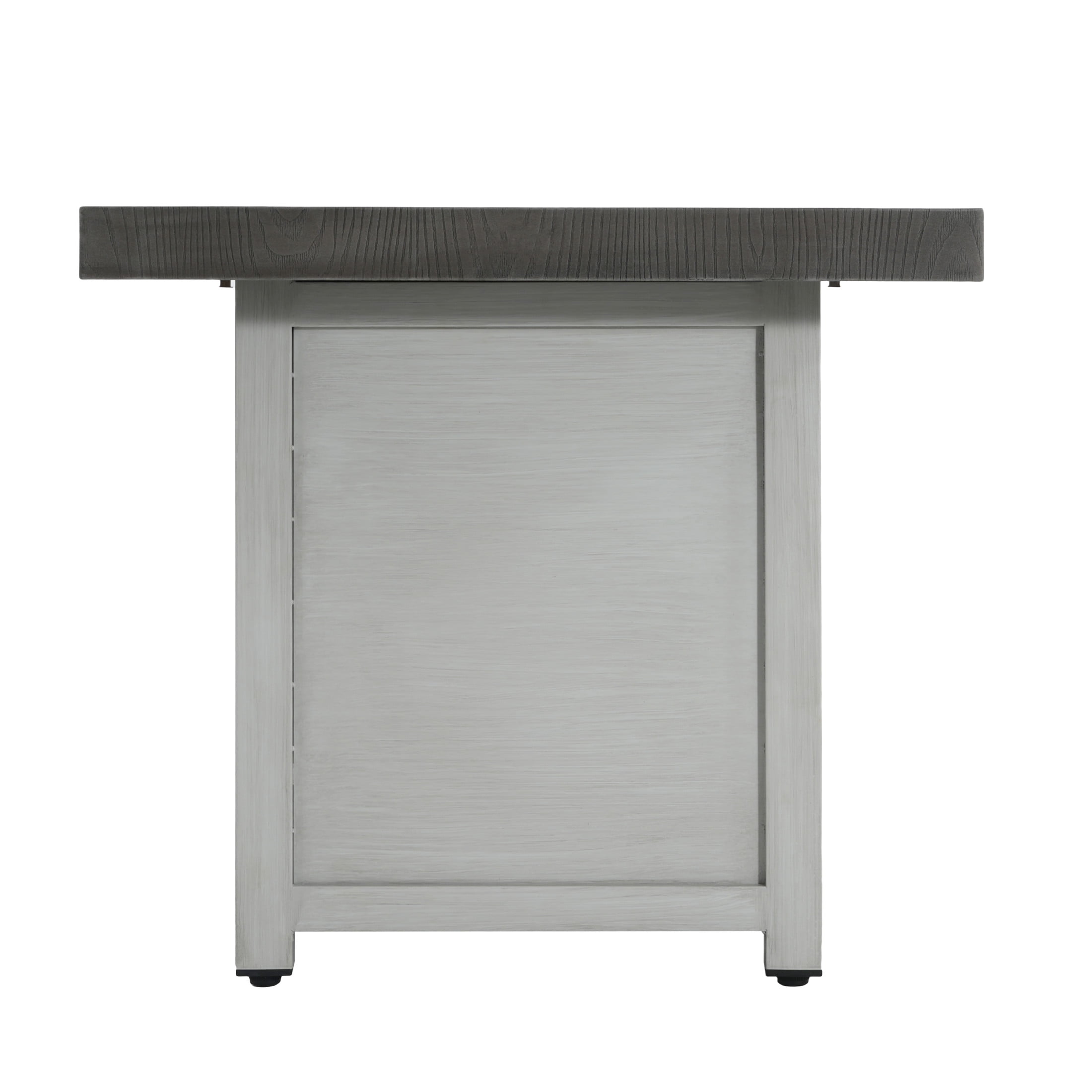 Christopher Knight Home 30" Rectangular Propane Fire Pit Table with 45"-60" Extendable Top, 50,000 BTU Aluminium Patio Heater with Lid, Dark Grey
