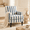Blue+White, variant on ZIVACATE Mid Century Modern Accent Chair, Striped Fabric Armchair with Nailhead Trim, Upholstered Reading Chair for Living Room, Bedroom & Reading Nook, Blue White Striped