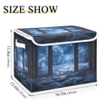 thumbnail image 5 of Yayeee Collapsible Cube Storage Bin with Lid Fabric Closet Decorative Basket with Handles, Window Space, 5 of 7