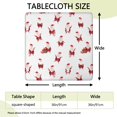 thumbnail image 2 of White Christmas Santa Pattern Square Fitted Tablecloth with Elastic Edge,Square Table Cover,Washable Elastic Table Cover for Home Kitchen Party Decor 36"x36", 2 of 6
