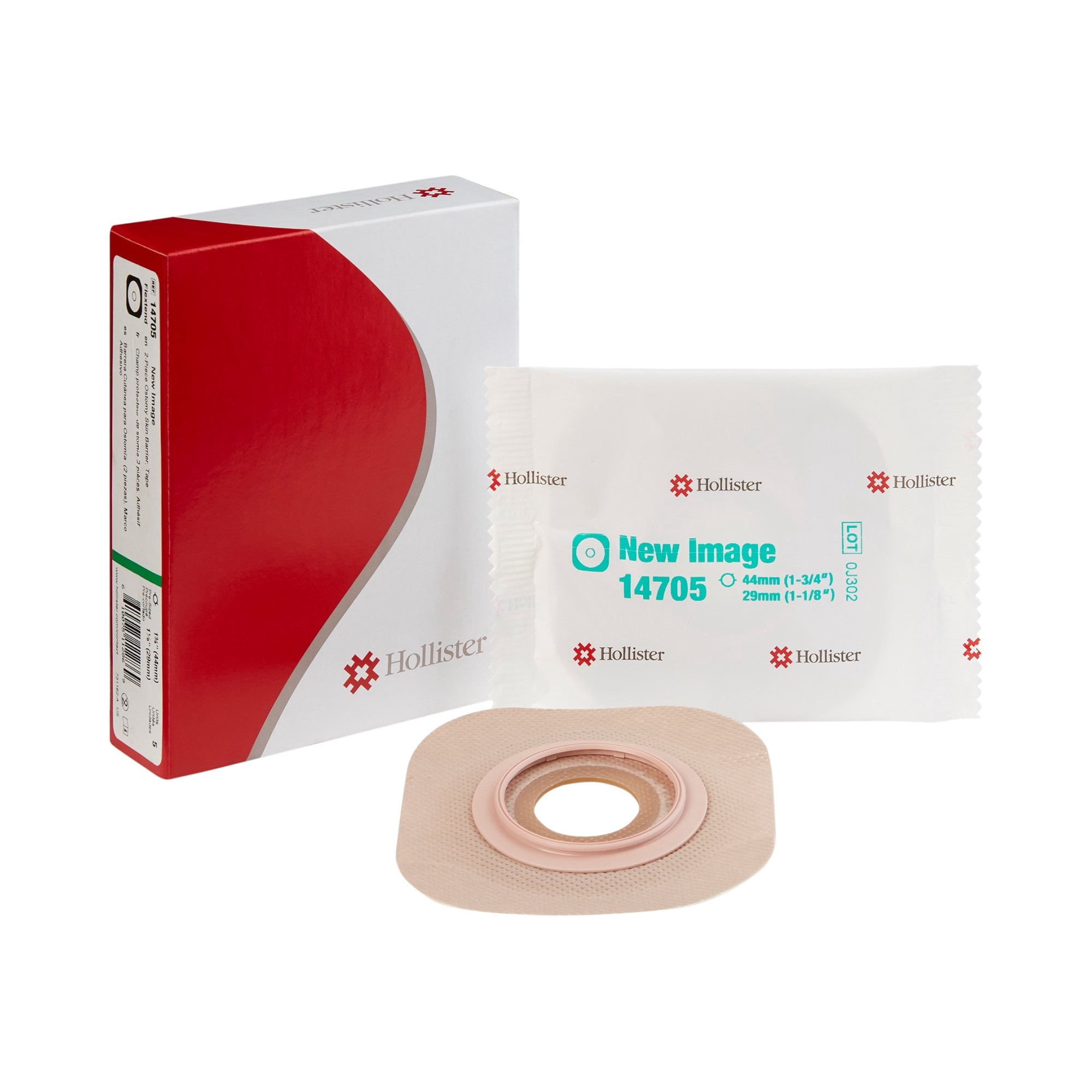 New Image Flextend Precut, Extended Wear Ostomy Barrier Adhesive Tape 44 mm Flange 5 per Box 14705