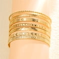 thumbnail image 4 of 7 Pcs/Set Punk Gold Color Bracelets for Women Streetwear Goth Heart Prints Metal Design Open Bangle Fashion Jewelry Gifts 2025, 4 of 4