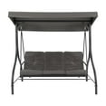 thumbnail image 4 of Elia Navy Blue 3-Seat Metal Frame Convertible Patio Swing with Canopy, 4 of 5
