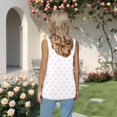 thumbnail image 4 of Women's Tank Tops Square Neck Pleated Front Camisole Tops for Women Polka Dot Print Loose Womens Summer Tops Casual Vacation S Light pink, 4 of 6