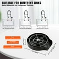 thumbnail image 4 of VEVOR Glass Rinser 10-Jet 360° Rotating for Sink in Stainless Steel & ABS with Multiple Bases for Baby Bottle to Wine Glass Deep Black, 4 of 5