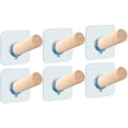 thumbnail image 5 of HOOWIFFY 6-Pack Heavy Duty Large Utility Wall Hooks with Natural Wood Finish for Home Organization and Coat Hanging, 5 of 7