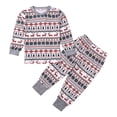 thumbnail image 3 of Family Pajamas Suits with Elk Tree Nightclothes Printed Long Sleeve Long Pants Sleepwear Sets, 3 of 5