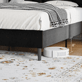 thumbnail image 6 of 4 Ever Winner Twin Upholstered Platform Bed Frame with Adjustable Button Tufted Headboard, Dark Gray, 6 of 8