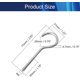thumbnail image 2 of 50Pcs Ceiling Cups Hooks Self Tapping Screws Hook 2.6" Length Iron Screw in Hanger Hook Eye Shape Ring Hooks Silver, 2 of 5