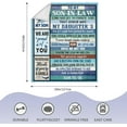 thumbnail image 2 of for Son in Law, Best Son in Law Gifts from Mother Father in Law, Best Birthday Gift Ideas for Son in Law, Son in Law Gift On Wedding Day, to My Son in Law Gifts Throw Blanket 60"X50", 2 of 6