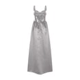 thumbnail image 5 of Blczomt Elegant Womens Holiday Dress Long Sleeve Cocktail Gray Evening Gowns Slit Solid Long Maxi Dresses, 5 of 6