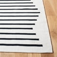 thumbnail image 5 of SAFAVIEH Montauk Amadine Striped Cotton Area Rug, Ivory/Black, 4' x 6', 5 of 13
