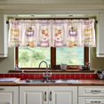 thumbnail image 3 of Yayeee Kitchen Curtains Tier Set of 2 Light Filtering 57"x24" Over Sink Window Panels, Purple Jam Jars, 3 of 7