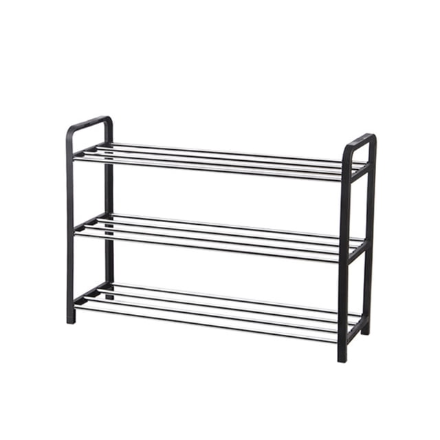 Estante para zapatos Organizador de estante para almacenamiento de zapatos de múltiples capas Soporte de acero de metal para el hogar, 3 capas largas Monstrate HA003465-02