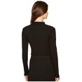 thumbnail image 2 of BB Dakota Womens Wilmer Ribbed Knit Blouse, Black, Medium, 2 of 2