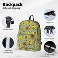 thumbnail image 4 of Goofa Sage Green With Sunflowers Printed Backpack,Laptop Backpack,Durable Anti-Theft Travel Work Backpack,Water-resistant Backpack, 4 of 9