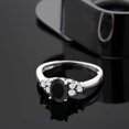 thumbnail image 5 of Gem Stone King 925 Sterling Silver Oval Black Onyx and White Topaz Ring for Women (0.63 Cttw, Gemstone Birthstone, Available in Size 5, 6, 7, 8, 9), 5 of 5