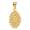 thumbnail image 3 of FB Jewels 14k Gold Polished Small Cross Medal Pendant, 3 of 4