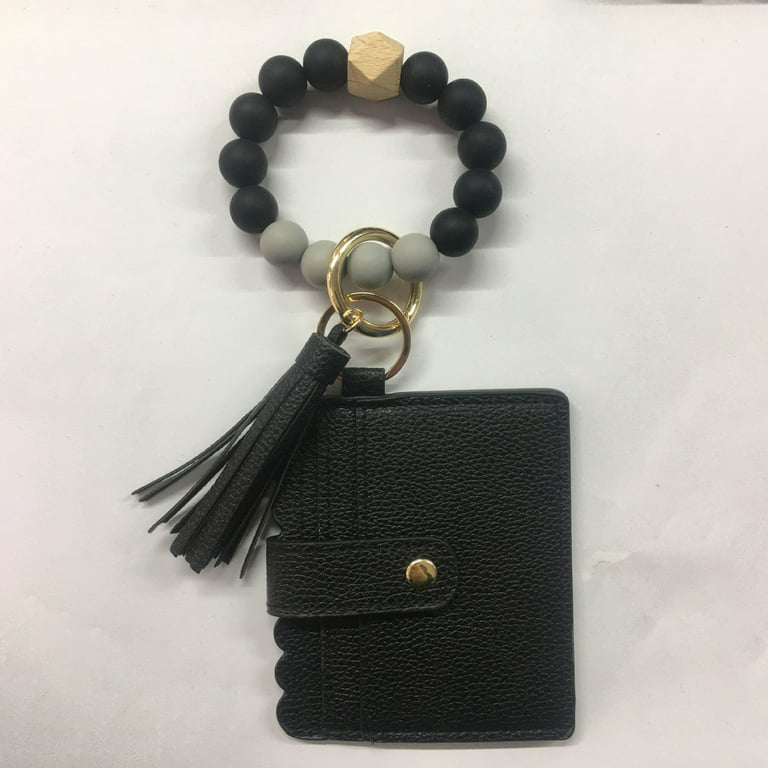 Silicone Beaded Keychain Bracelet