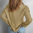 thumbnail image 7 of Aoochasliy Womens Sweaters Pullover Cardigan Soild Long Sleeve Button Knit V-neck Coat, 7 of 7