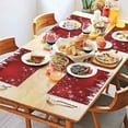 thumbnail image 5 of Merry Christmas Red Snowflake Dining Table Placemats 4PCS Heat-resistant Placemats 12 X 18 Inch Seasonal Farmhouse Holiday Rustic Decoration for Kitchen Dining Table,Kitchen Table Mats, 5 of 5