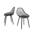 thumbnail image 3 of Jamesdar, Kurv 3-Piece Counter Height Café Set, MDF/Steel Table, Polypropylene/Steel Chairs, Black, 3 of 5