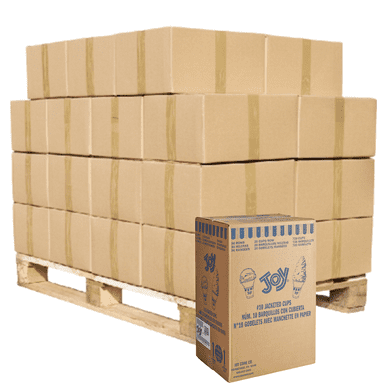 JOY #10 Flat Bottom Jacketed Cake Cone - 720/Case | 16 Cases Per Pallet | 11520 CONES