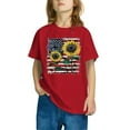 thumbnail image 4 of Ugoldhm Boys 4th of July Cotton Tees Star Spangled Summer Shirts Size 3-10 Relaxed Fit Crew Neck Patriotic Tops, 4 of 6
