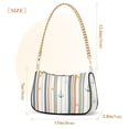 thumbnail image 3 of FORMRS Womens Shoulder Bag with Chain Strap Clutch Purse Cute Tote Handbag, Nautical Pattern, 3 of 7
