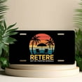 thumbnail image 4 of License Plate, Retro Beach Retirement Decorative Front,Personalized Stainless Steel License Plate Cover For Men Women,12.2" X 6.2", 4 of 6