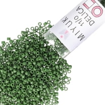Miyuki Delica Seed Beads – Size 11/0 (1.6 mm), DB0797, Dyed Matte Opaque Olive, 7.2 g, Approx. 1440 Beads