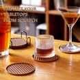 thumbnail image 3 of SNADYAH Silicone Coasters Set of 6, Coasters with Holder,Coasters for Drinks,Beer,Coffee Coasters,Suitable for Kinds Cups,Hot or Cold,Non-Slip, Non-Stick, Deep Tray（ Brown）, 3 of 6