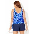 thumbnail image 4 of Swimsuits for All Side Tie Blouson Tankini Set With Cargo Short, 4 of 5