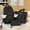 black, variant on Large-capacity multi-compartment solid color backpack and shoulder bag