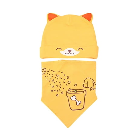 

QWERTYU Newborn Infant Ski Cap Baby Toddler Winter Hat with Scarf Beanie for Girl Boy 0-12M 均码