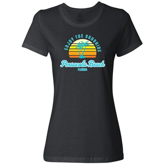 Inktastic Summer Enjoy the Sunshine Pensacola Beach Florida in Blue Women's T-Shirt