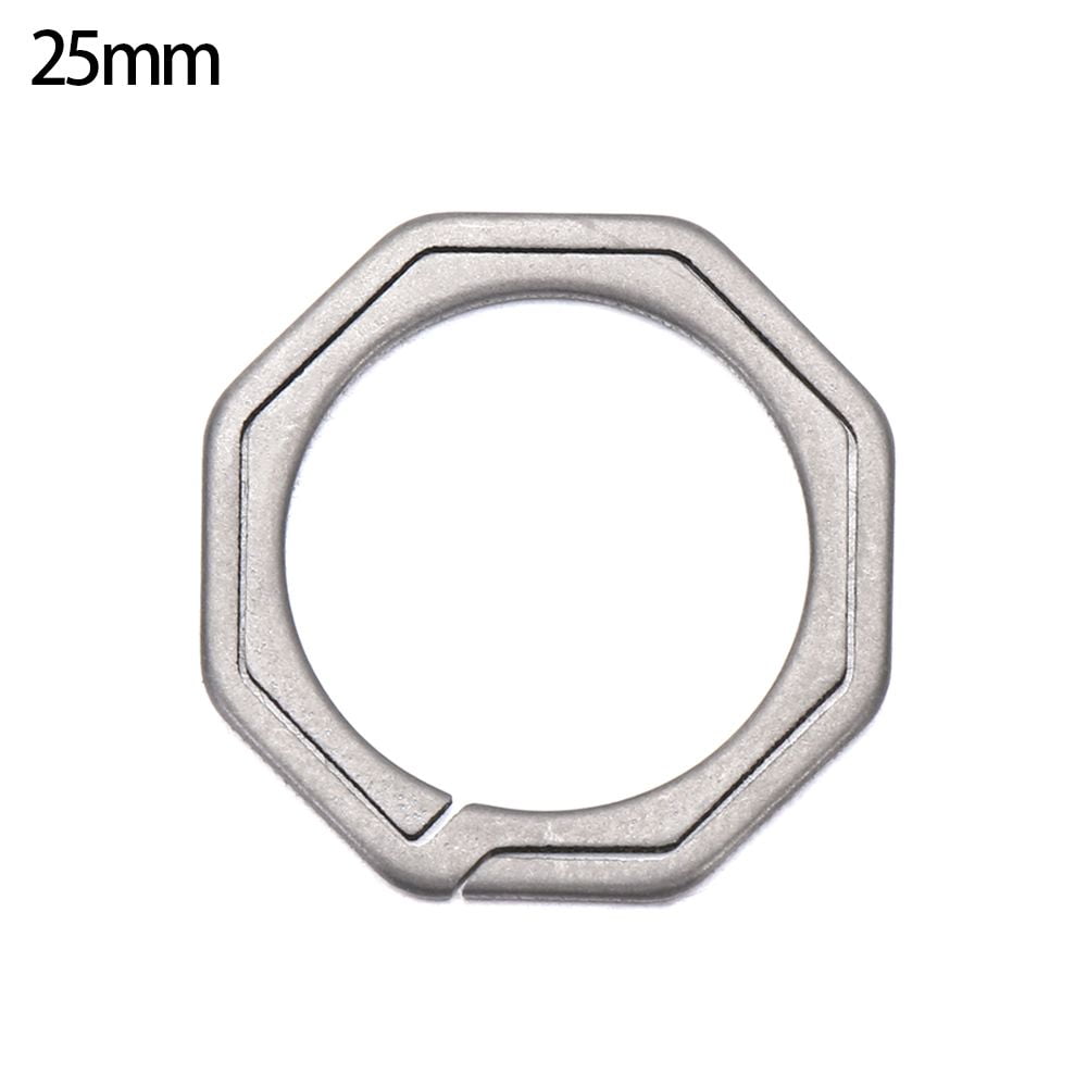1Pc New Titanium Key Ring Super Lightweight Keychains Buckle Pendant Man  Car Keychain Male Creativity Gift Outdoor Tool Color: 10mm