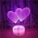 thumbnail image 5 of Injueey 7 cambio de color 3D holograma amor corazón lámpara USB acrílico luz para el hogar Kits de decoración para fiestas negro Injueey HA025184-01, 5 of 6